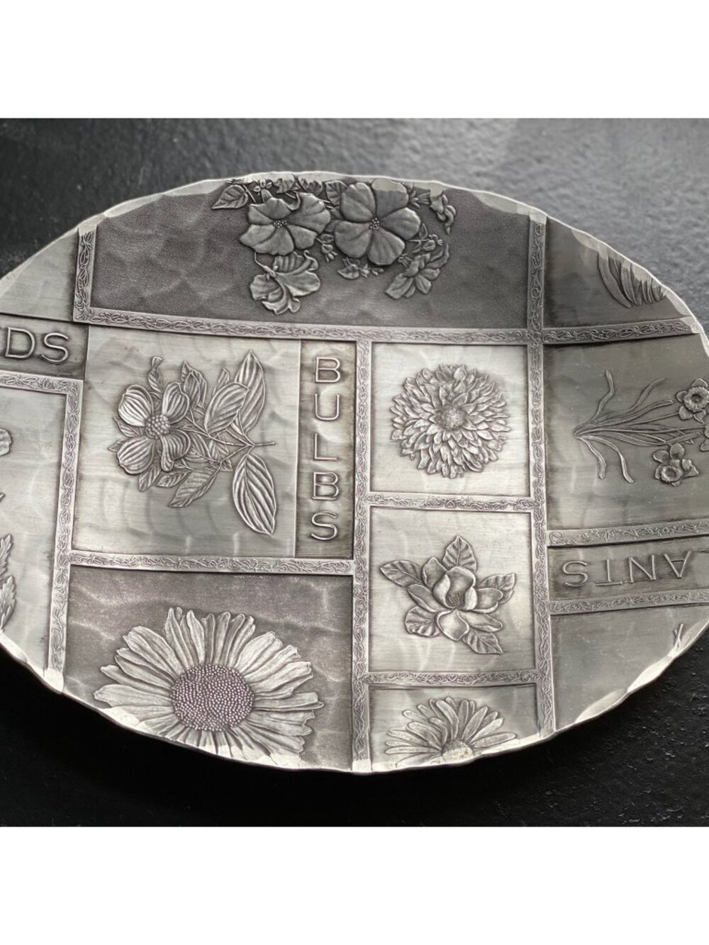 Handmade by WENDELL AUGUST FINE PEWTER Platter / Charger Plate | Classic Round D